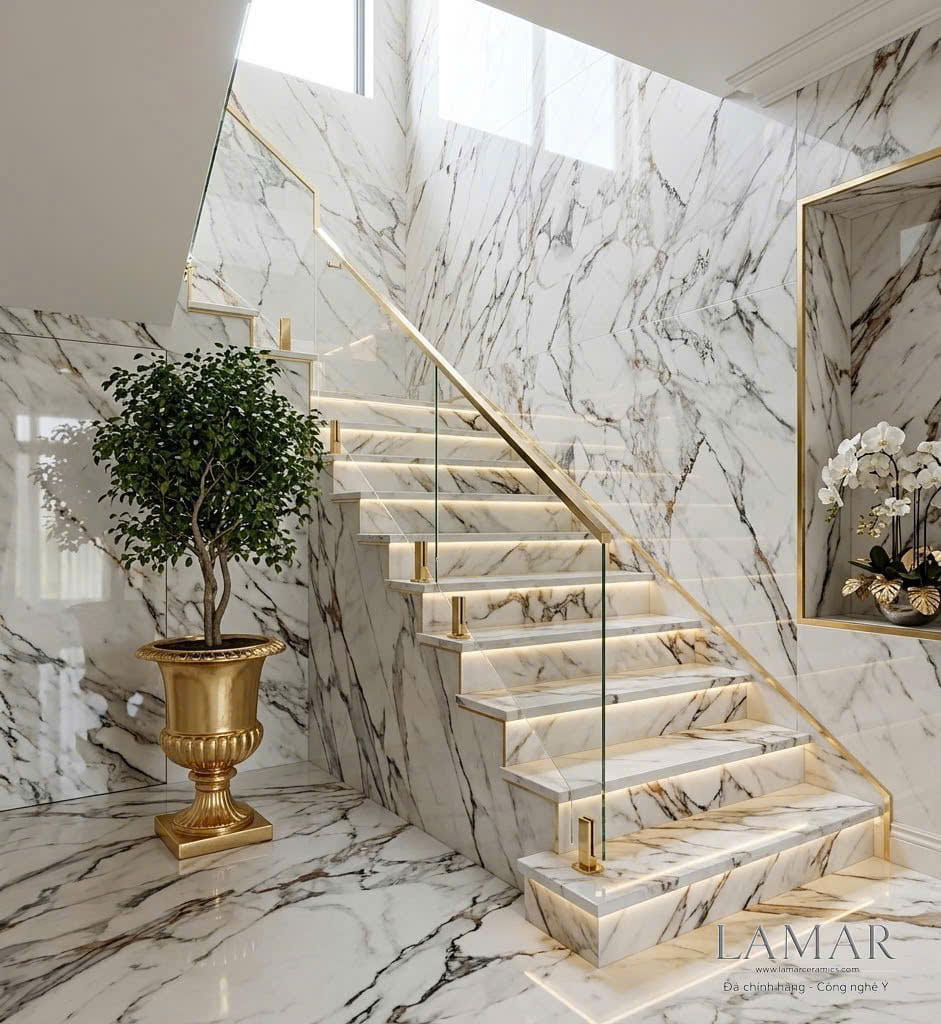 Đá Nhân Tạo Arabescato Gold