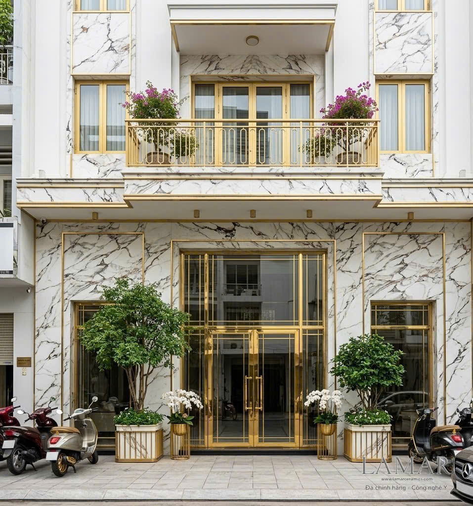 Đá Nhân Tạo Arabescato Gold