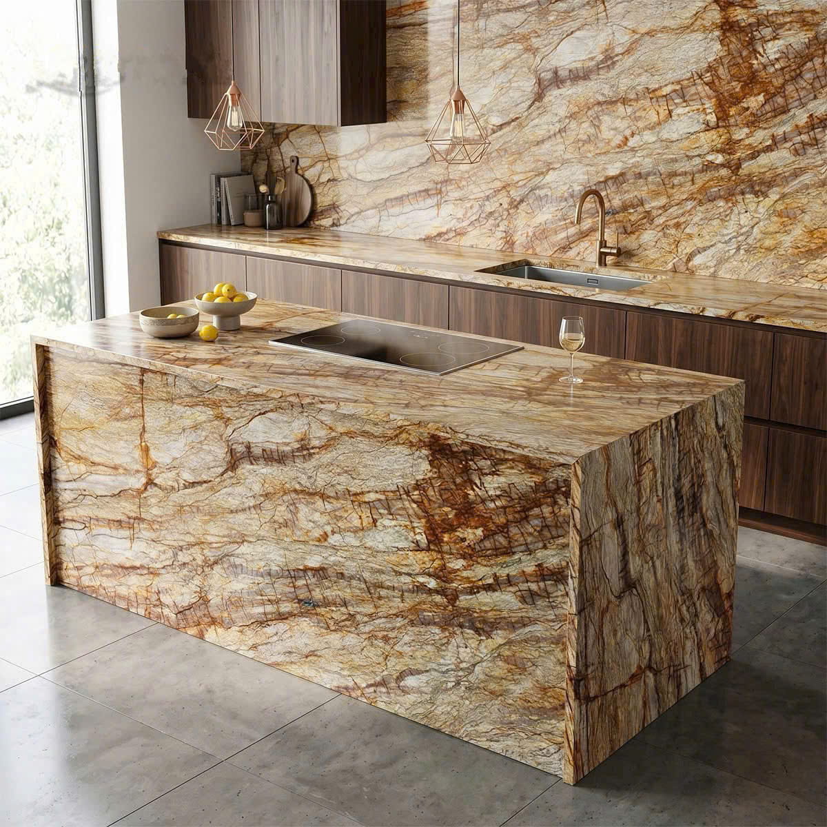 Đá Quartzite Tropical Gold