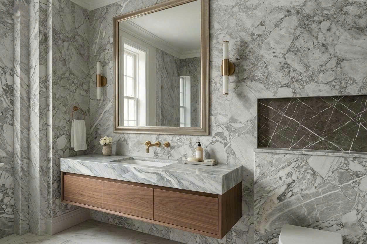 Đá Marble Calacatta Grey