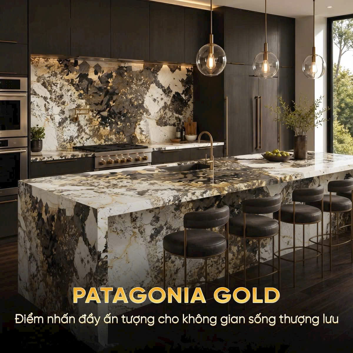Đá Thạch Anh Patagonia Gold