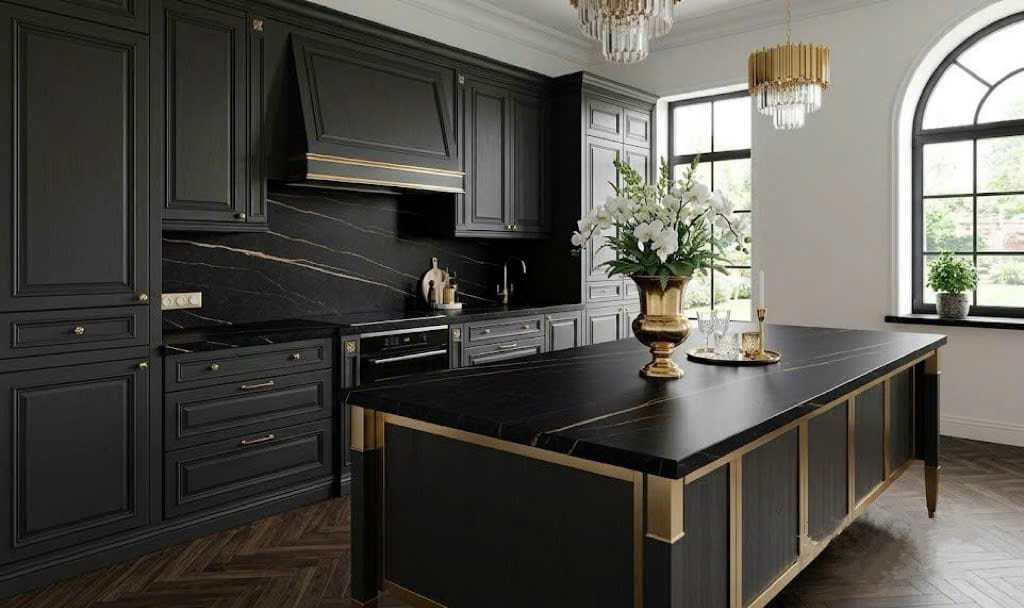 Đá Nhân Tạo Sahara Noir Nhám