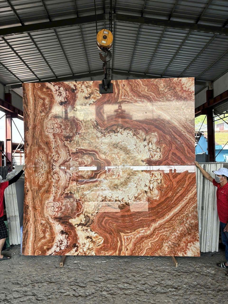 Tranh Đá Nung Kết Đỏ Dung Nham