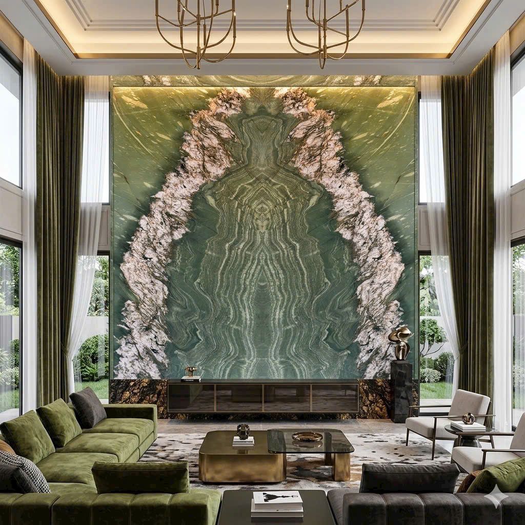 Đá Thạch Anh Xuyên Sáng Ropical Green